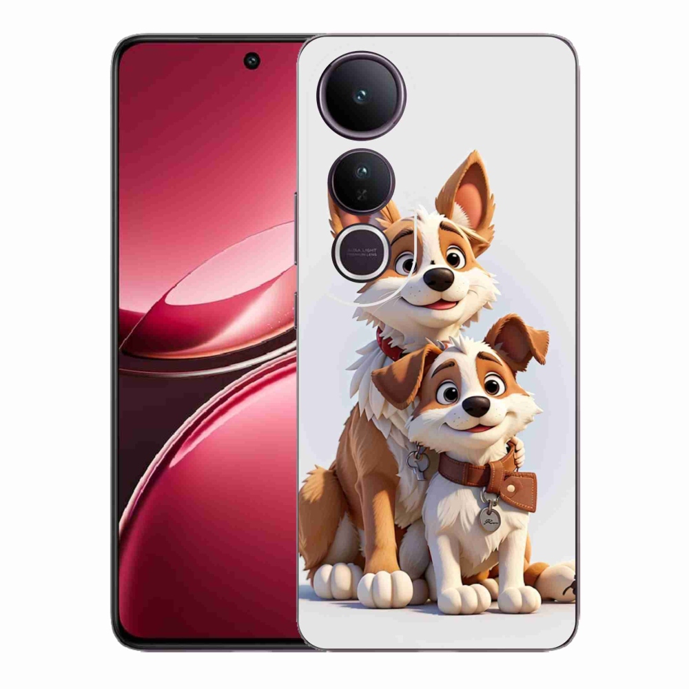 Gelový kryt mmCase na Vivo V50 Lite 4G/5G - kreslení psi