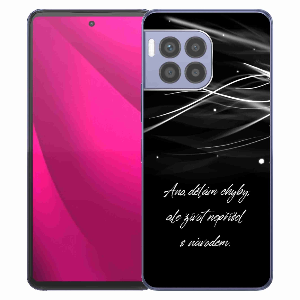 Gelový kryt mmCase na T-Mobile T Phone 2 Pro - citát černé pozadí