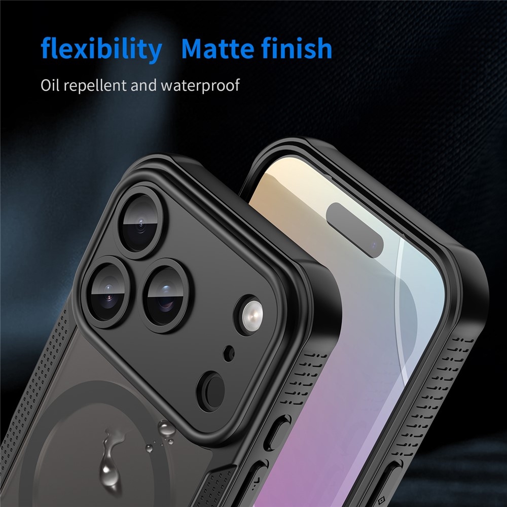 Froste odolný kryt s MagSafe na iPhone 18 Pro/17 Pro - černý
