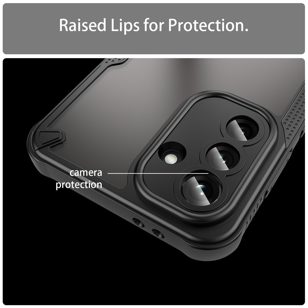 Frosted odolný kryt na Samsung Galaxy A37 5G - černý