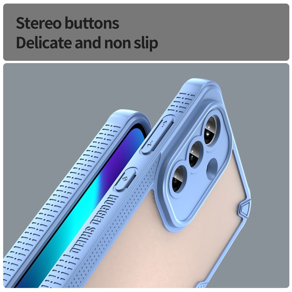 Frosted odolný kryt na Samsung Galaxy A37 5G - modrý