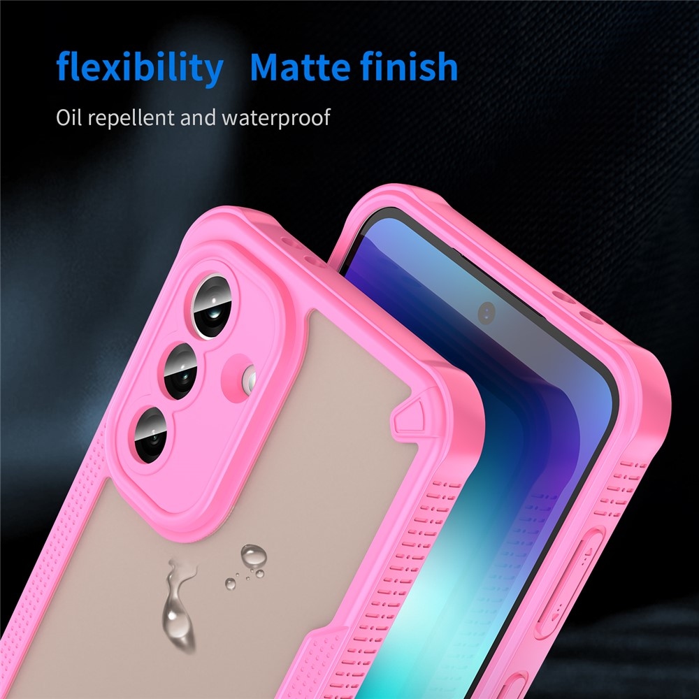 Frosted odolný kryt na Samsung Galaxy A37 5G - růžový