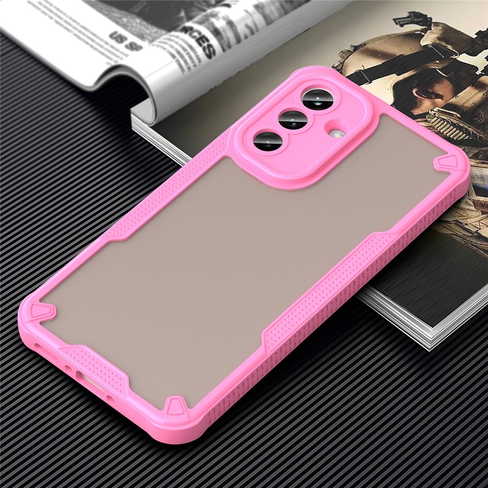 Frosted odolný kryt na Samsung Galaxy A37 5G - růžový