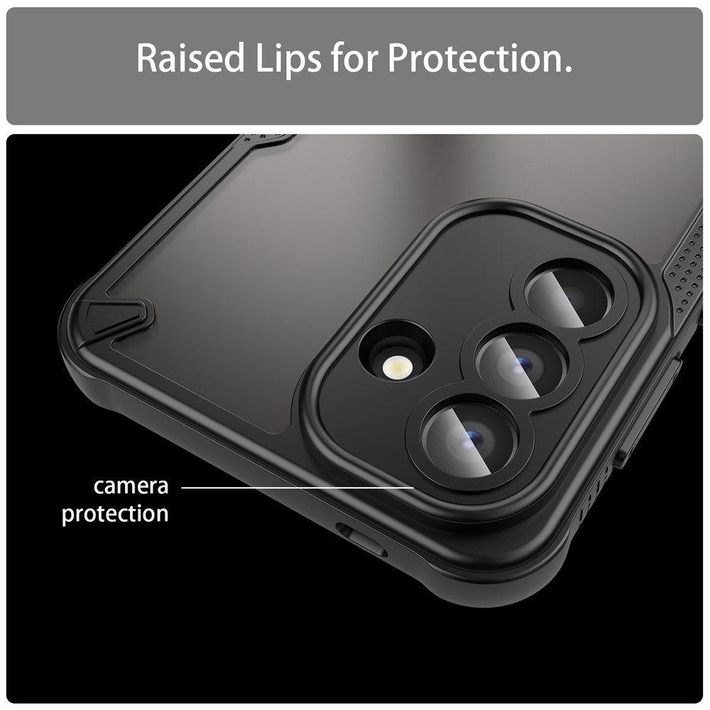 Frosted odolný kryt na Samsung Galaxy A57 5G - černý