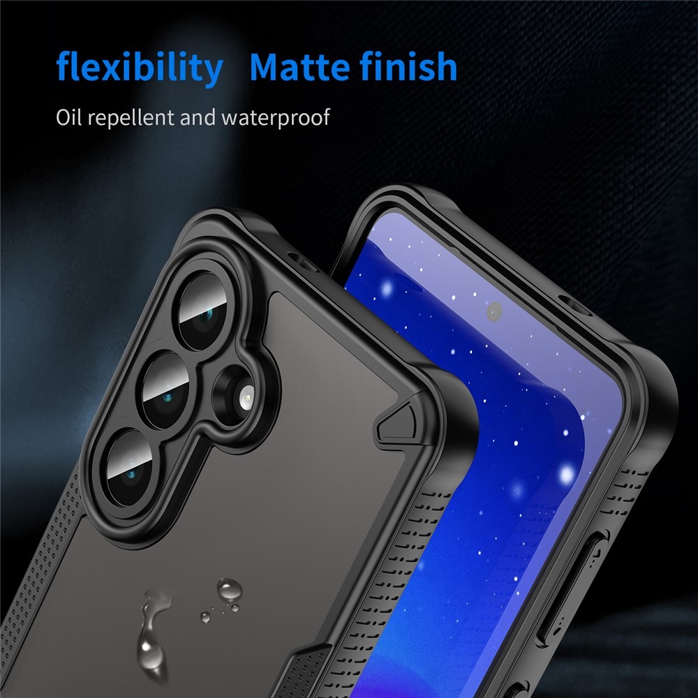 Frosted odolný kryt na Samsung Galaxy S26 - černý