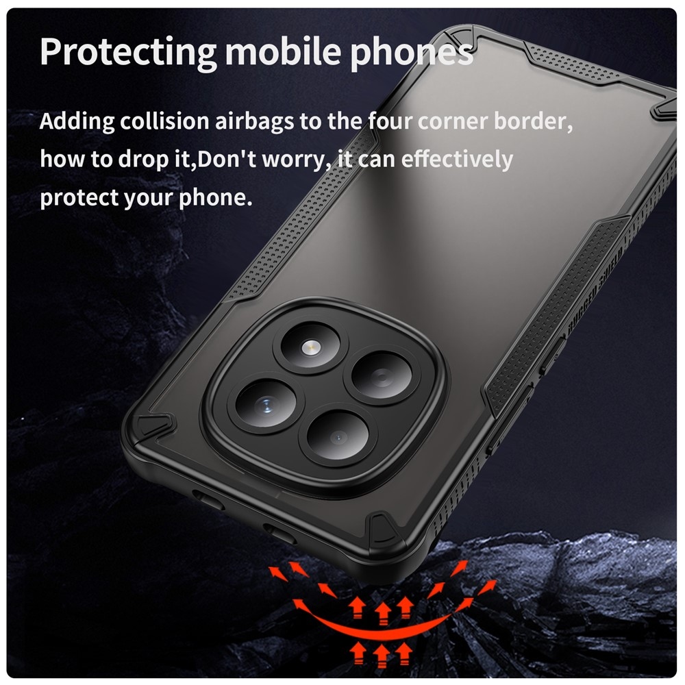 Frosted odolný kryt na Xiaomi Poco M8 5G/Redmi Note 15 5G/Note 15 4G - černý