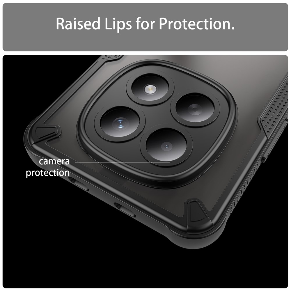 Frosted odolný kryt na Xiaomi Poco M8 5G/Redmi Note 15 5G/Note 15 4G - černý