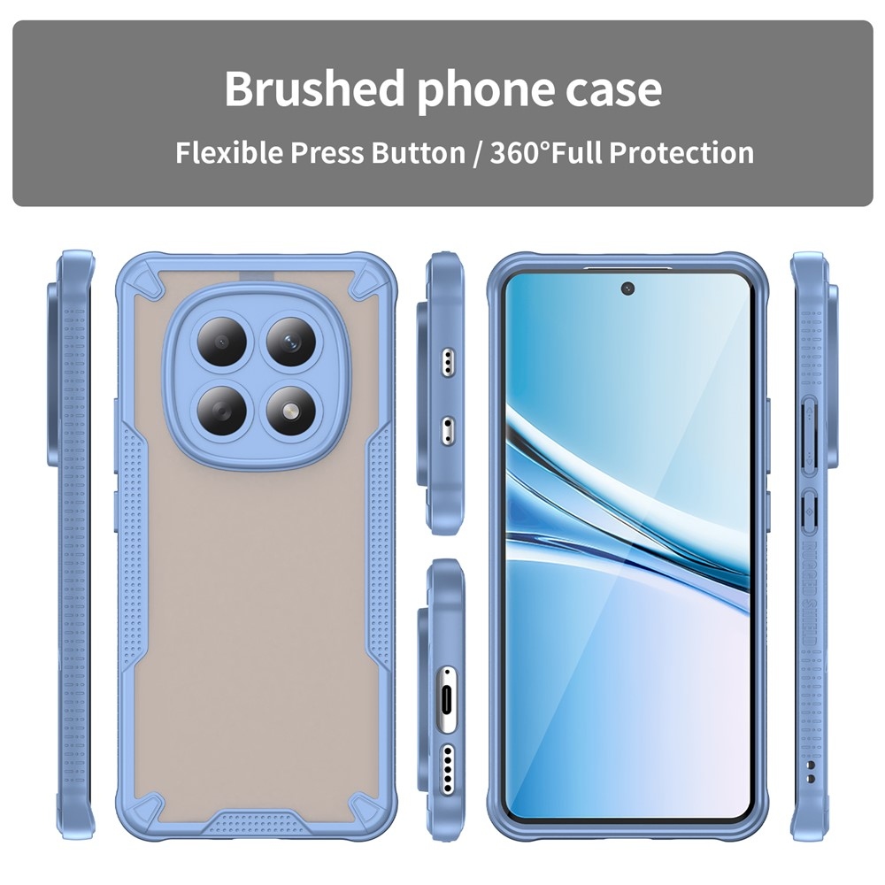 Frosted odolný kryt na Xiaomi Poco M8 5G/Redmi Note 15 5G/Note 15 4G - modrý