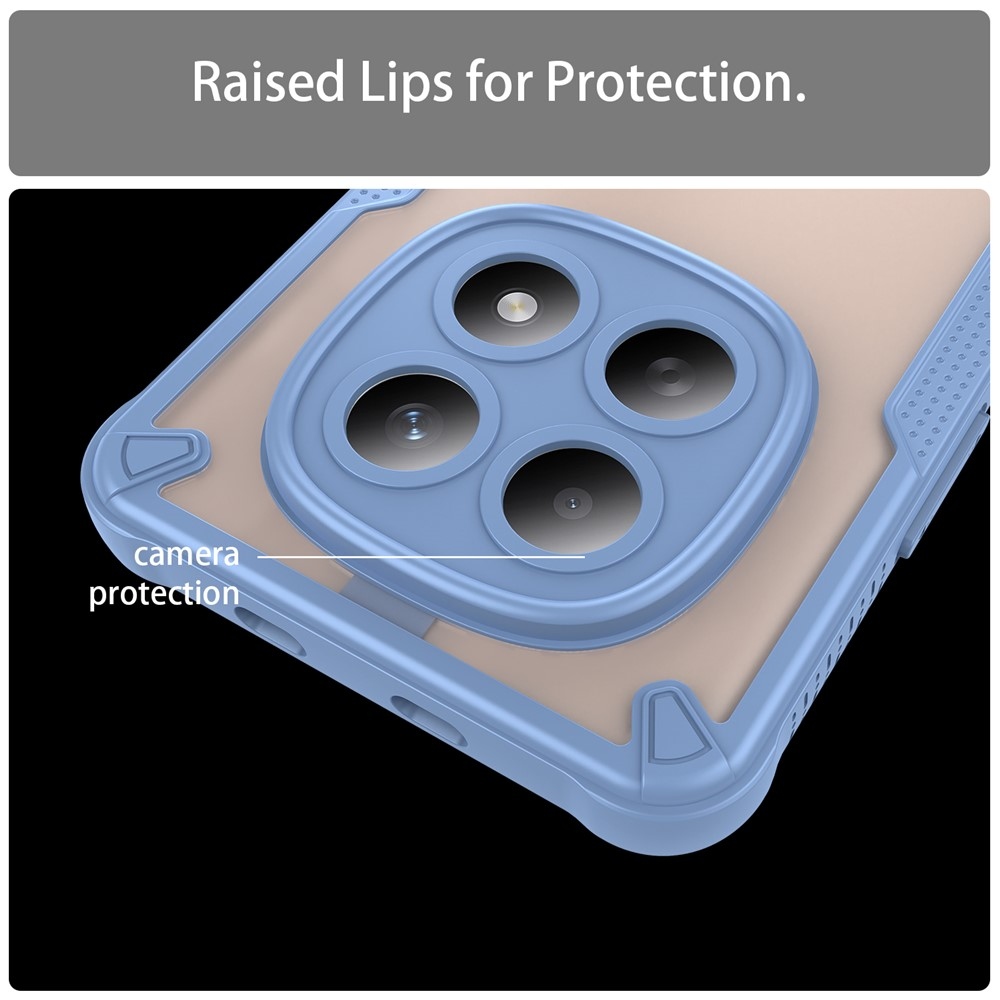 Frosted odolný kryt na Xiaomi Poco M8 5G/Redmi Note 15 5G/Note 15 4G - modrý