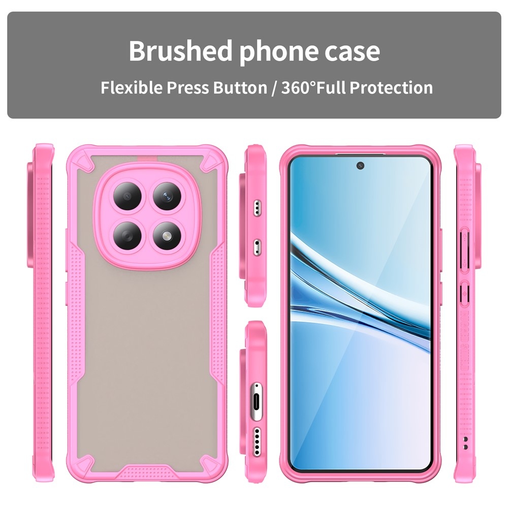 Frosted odolný kryt na Xiaomi Poco M8 5G/Redmi Note 15 5G/Note 15 4G - růžový