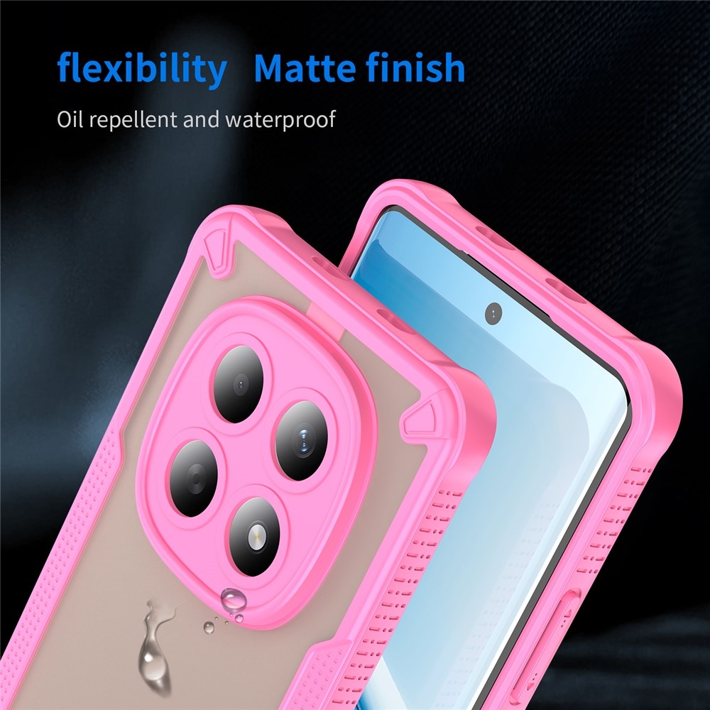 Frosted odolný kryt na Xiaomi Poco M8 5G/Redmi Note 15 5G/Note 15 4G - růžový