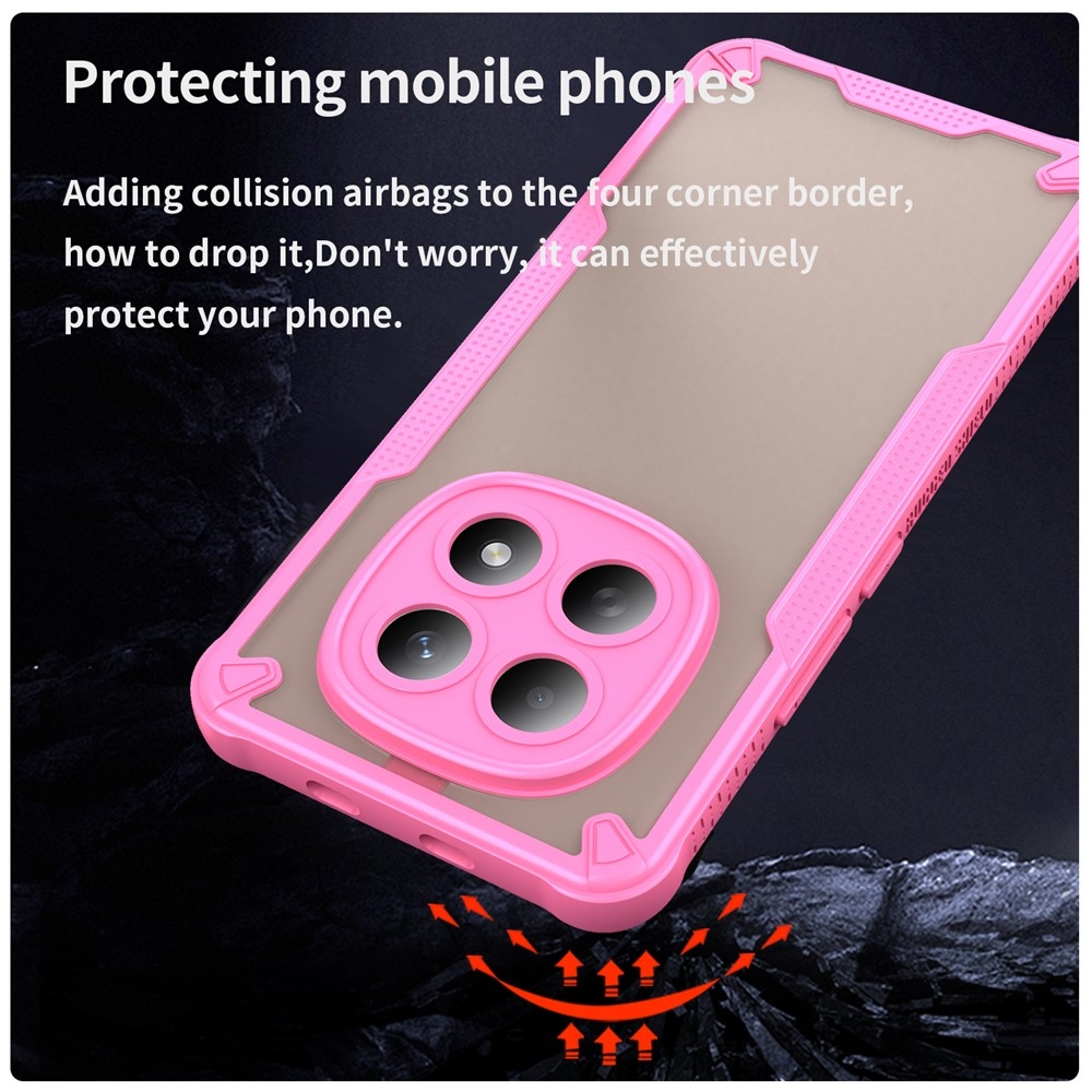 Frosted odolný kryt na Xiaomi Poco M8 5G/Redmi Note 15 5G/Note 15 4G - růžový