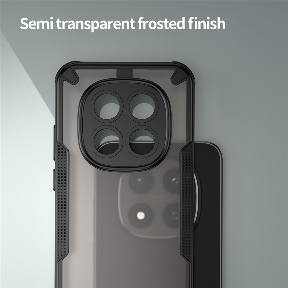 Frosted odolný kryt na Xiaomi Redmi Note 15 Pro 5G - černý