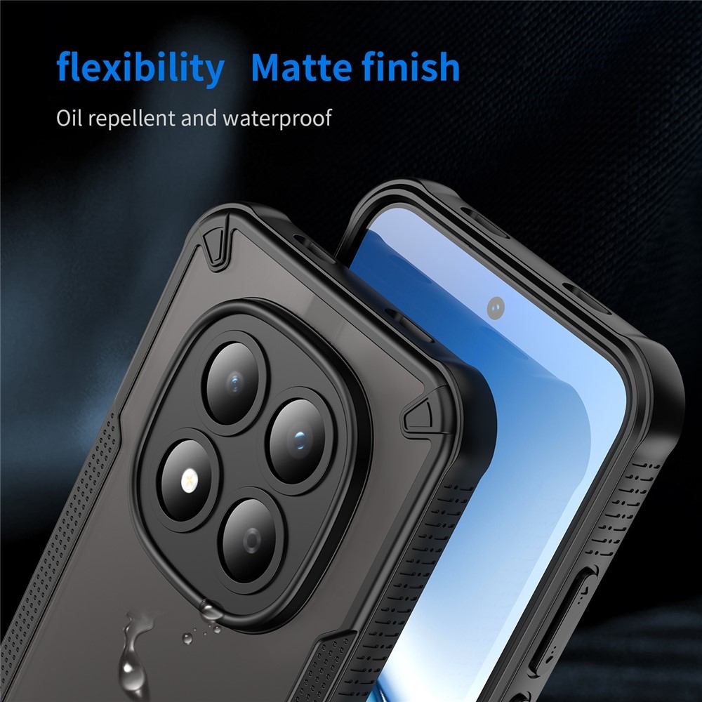 Frosted odolný kryt na Xiaomi Redmi Note 15 Pro 5G - černý