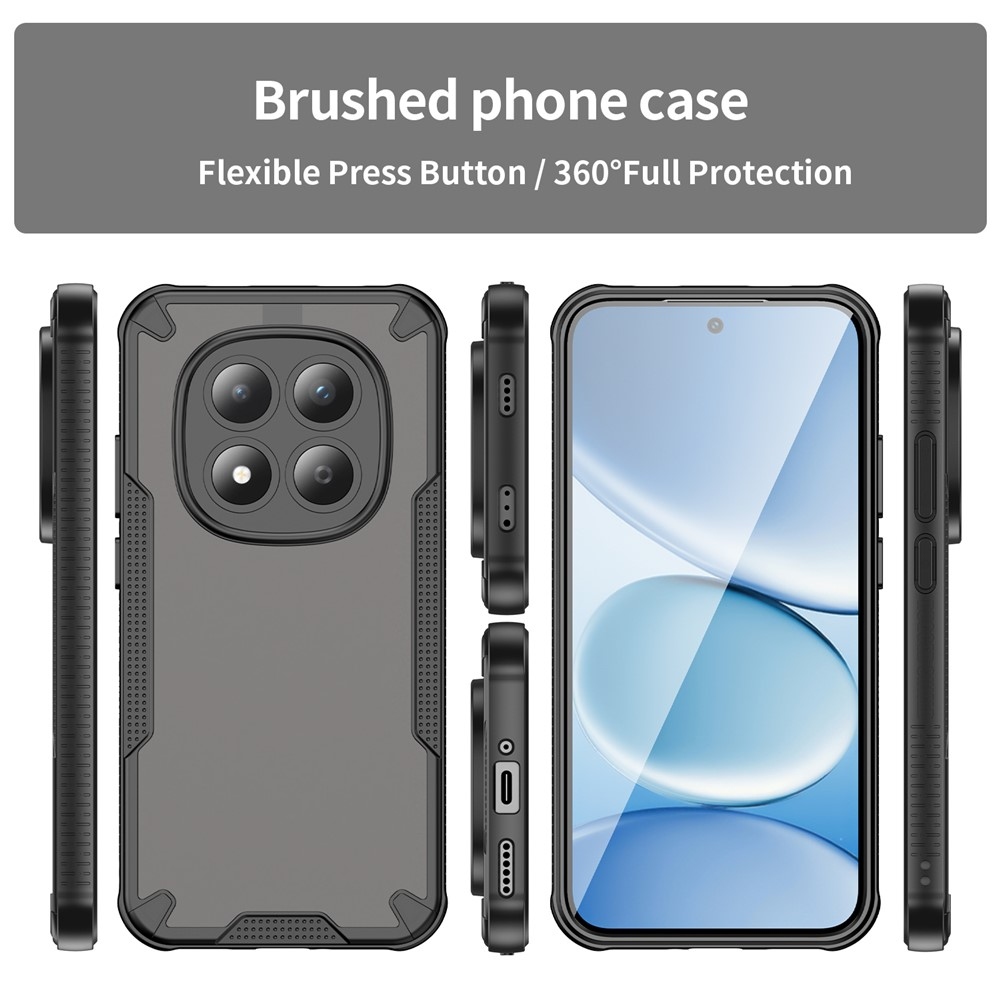 Frosted odolný kryt na Xiaomi Redmi Note 15 Pro 5G - černý