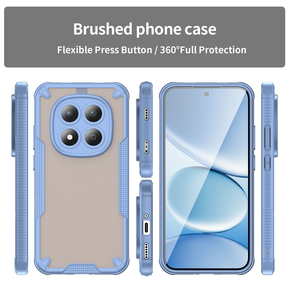 Frosted odolný kryt na Xiaomi Redmi Note 15 Pro 5G - modrý