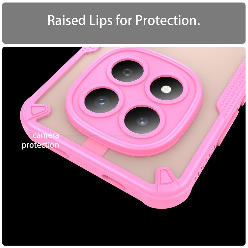 Frosted odolný kryt na Xiaomi Redmi Note 15 Pro 5G - růžový