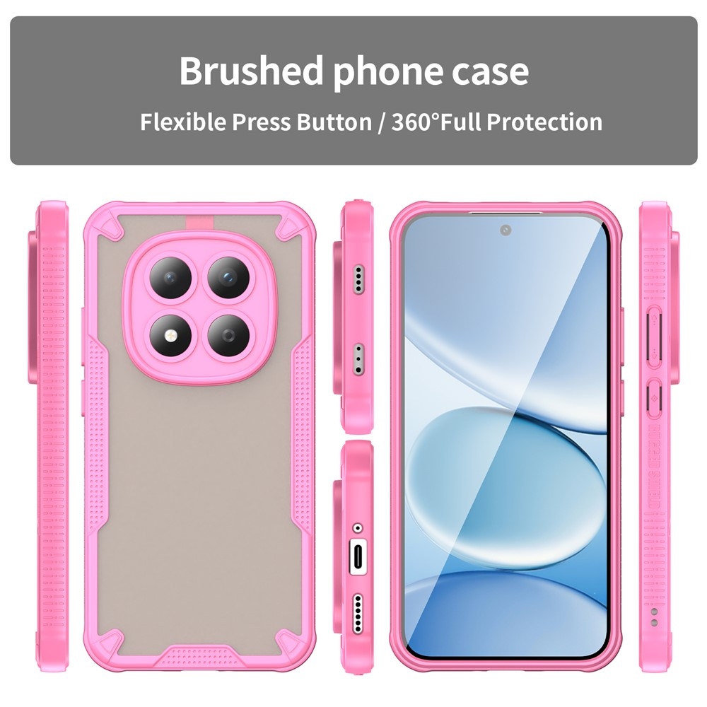 Frosted odolný kryt na Xiaomi Redmi Note 15 Pro 5G - růžový