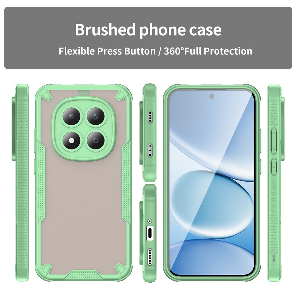 Frosted odolný kryt na Xiaomi Redmi Note 15 Pro 5G - zelený