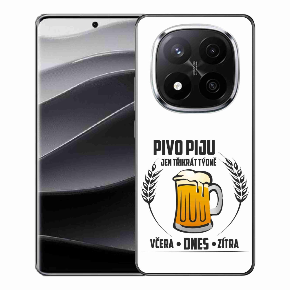 Gelový kryt mmCase na Xiaomi Redmi Note 14 Pro+ 5G - pivní motiv bílé pozadí