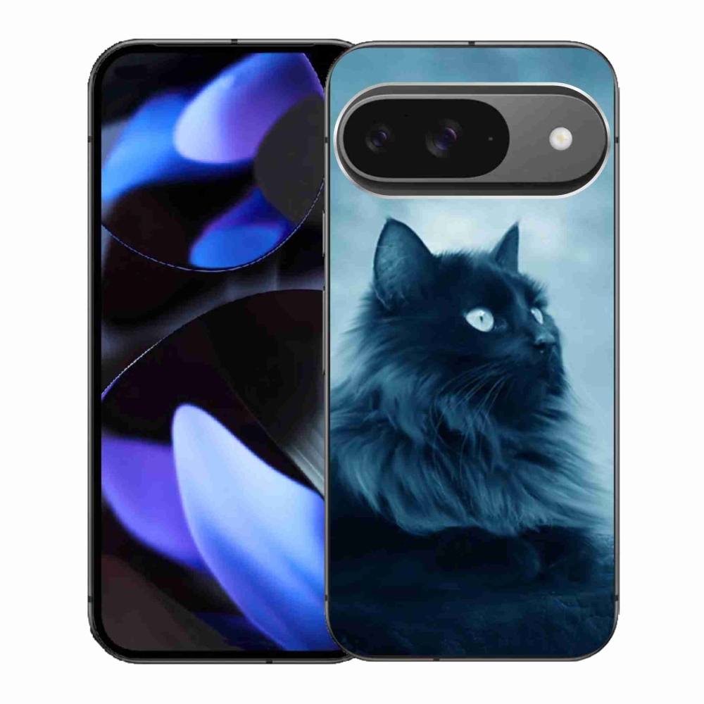 Gelový obal mmCase na Google Pixel 9/9 Pro - černá kočka 1
