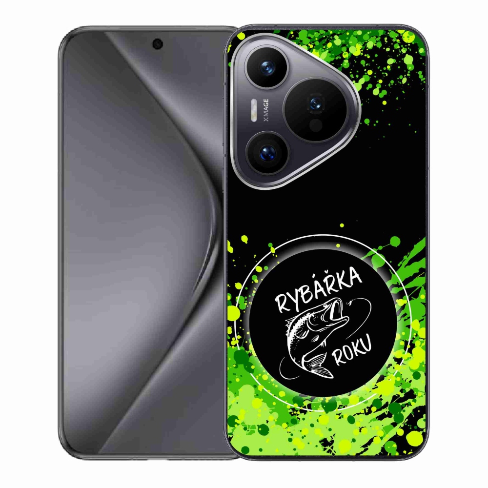 Gelový kryt mmCase na Huawei Pura 70 - rybářka roku černé pozadí