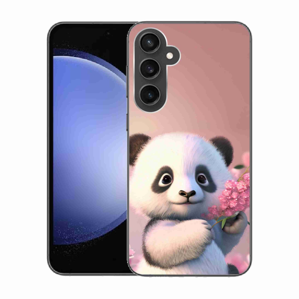 Gelový kryt mmCase na Samsung Galaxy S23 FE - roztomilá panda