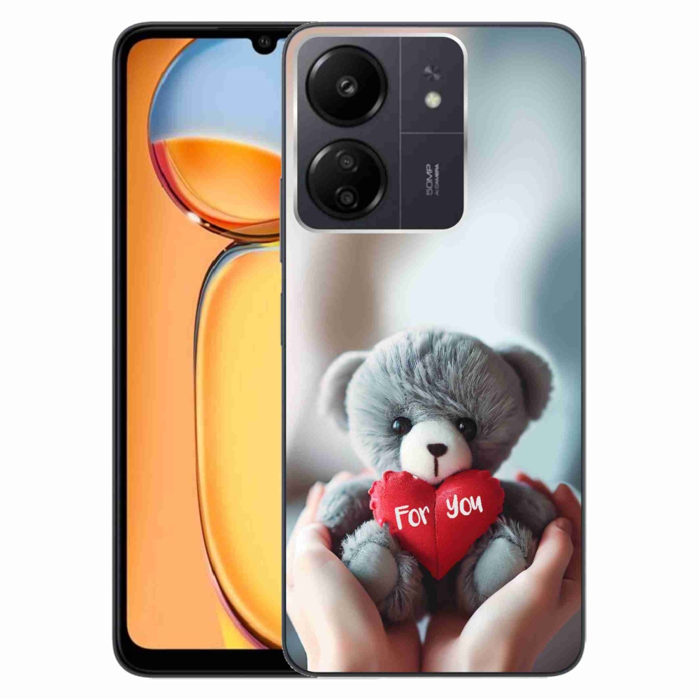 Gelový kryt mmCase na Xiaomi Poco C65/Redmi 13C - medvídek pro zamilované