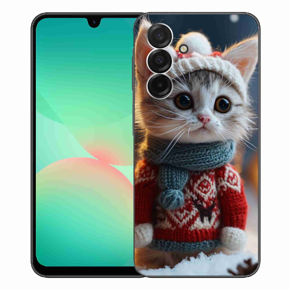 Gelový kryt mmCase na Samsung Galaxy A26 5G - kotě ve svetru