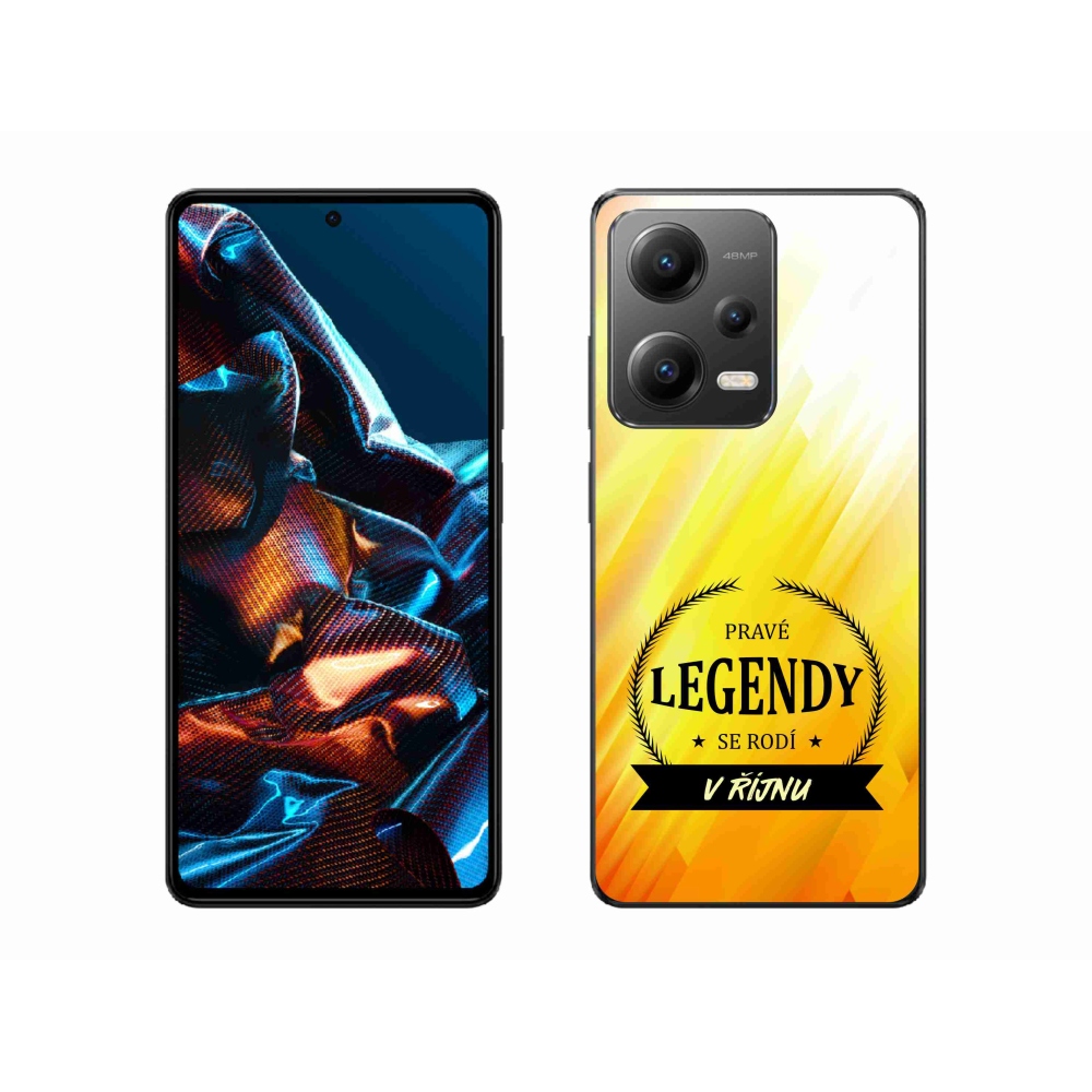Gelový kryt mmCase na Xiaomi Redmi Note 12 Pro 5G - legendy v říjnu žluté pozadí