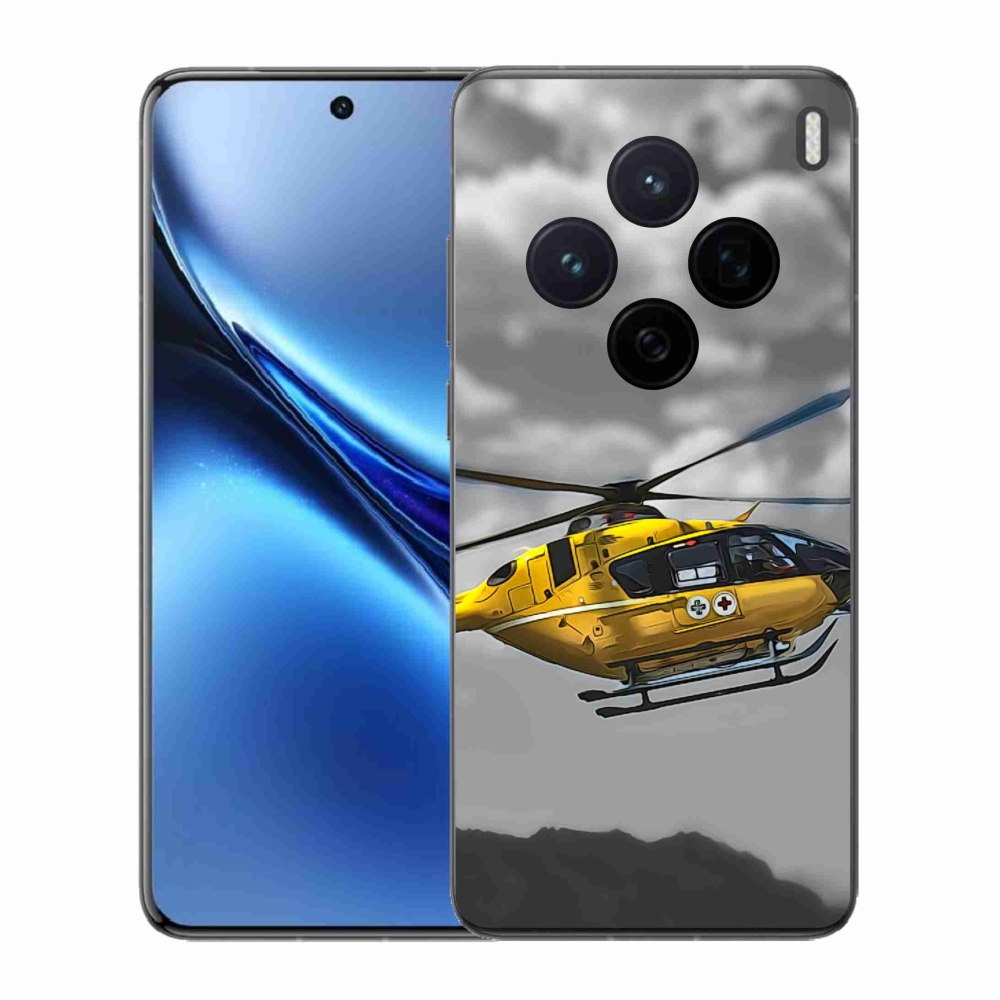 Gelový kryt mmCase na Vivo X200 5G - žlutá helikoptéra