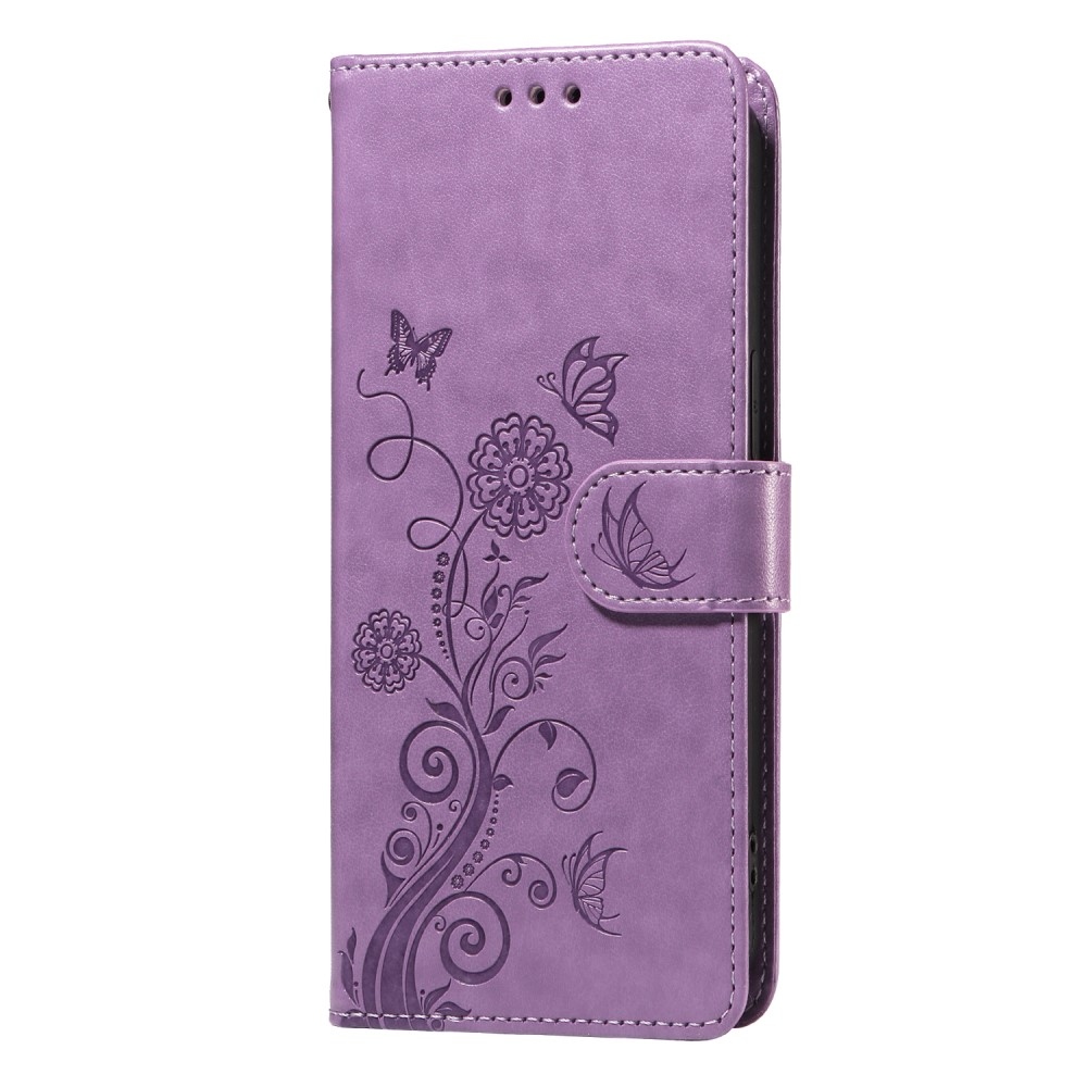 Flowery knížkové pouzdro na Realme 14x 5G/Realme C75 - fialové