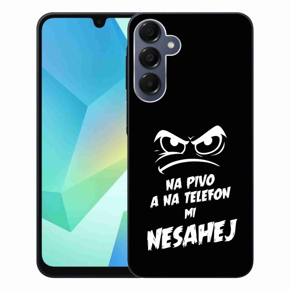 Gelový kryt mmCase na Samsung Galaxy A16 4G/5G - pivní motiv 2 černé pozadí