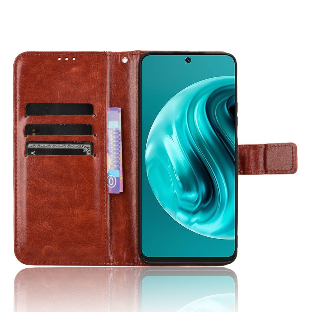 Crazy knížkové pouzdro na Huawei Nova 12i - hnědé