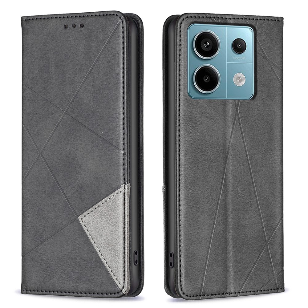 Triangle knížkové pouzdro na Xiaomi Redmi Note 13 Pro 4G/Poco M6 Pro - černé