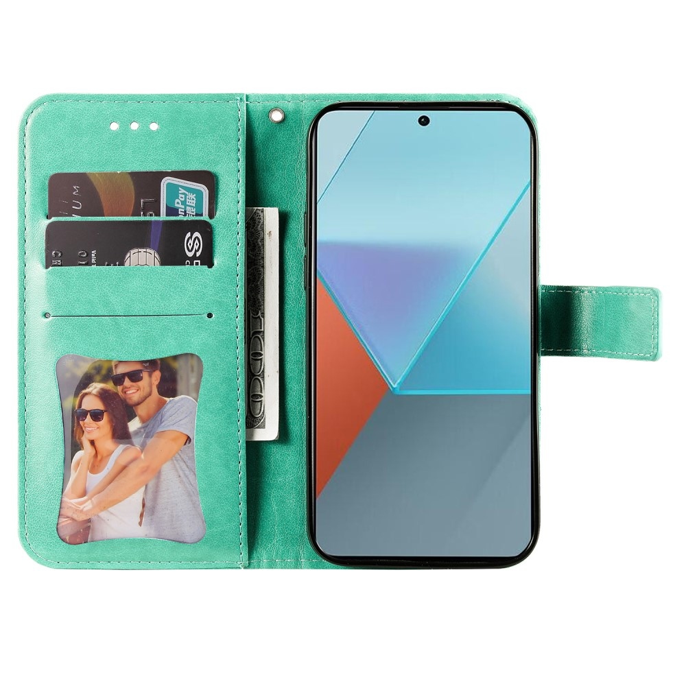 Mandala knížkové pouzdro na Xiaomi Redmi Note 13 Pro 5G/Poco X6 5G - modrozelené