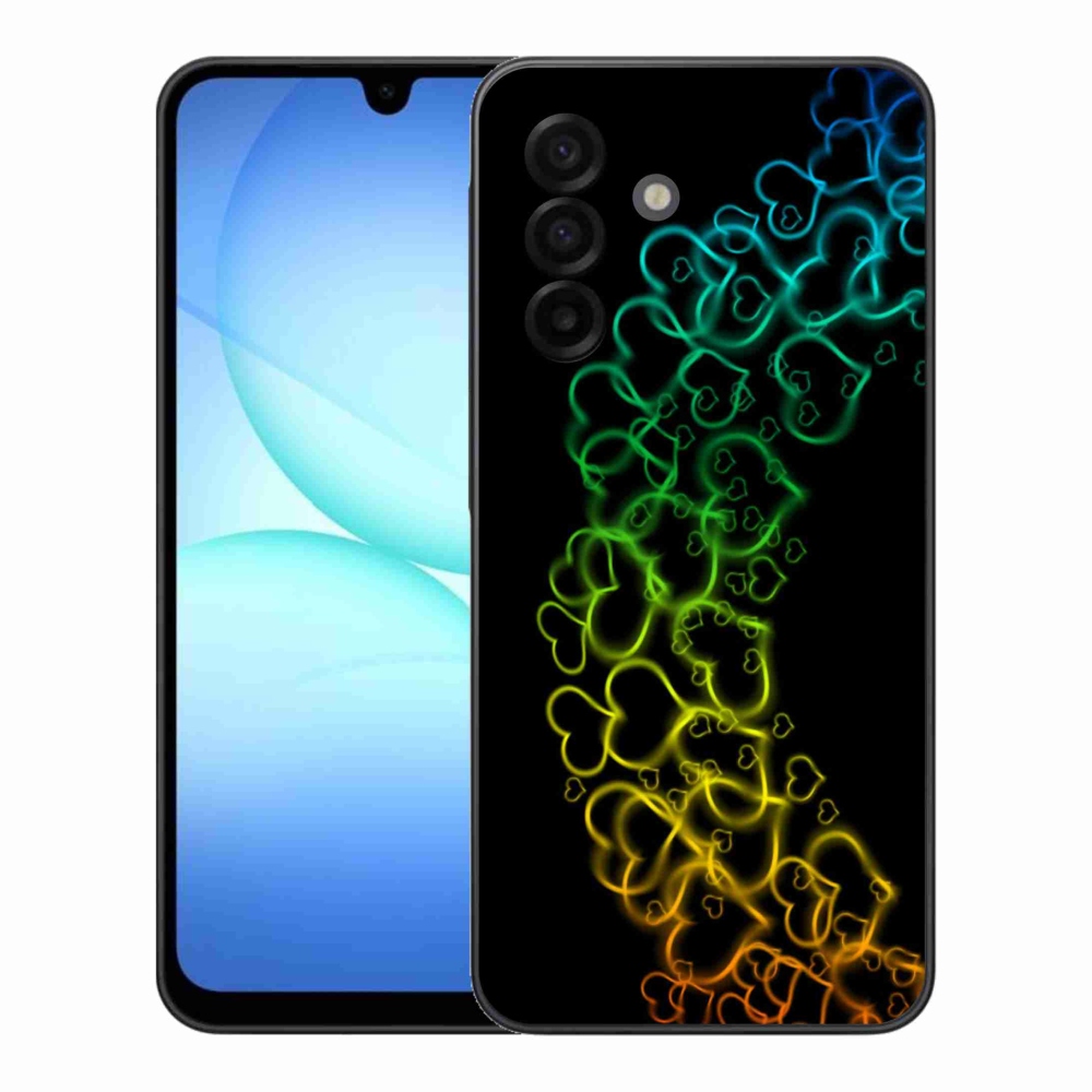 Gelový kryt mmCase na Samsung Galaxy A17 4G/5G - barevná srdíčka