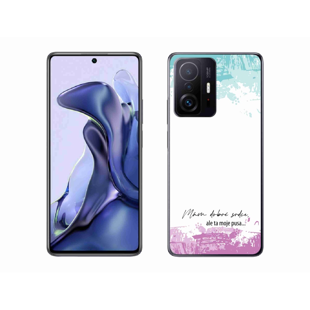 Gelový kryt mmCase na Xiaomi 11T - vtipný text 3 bílé pozadí