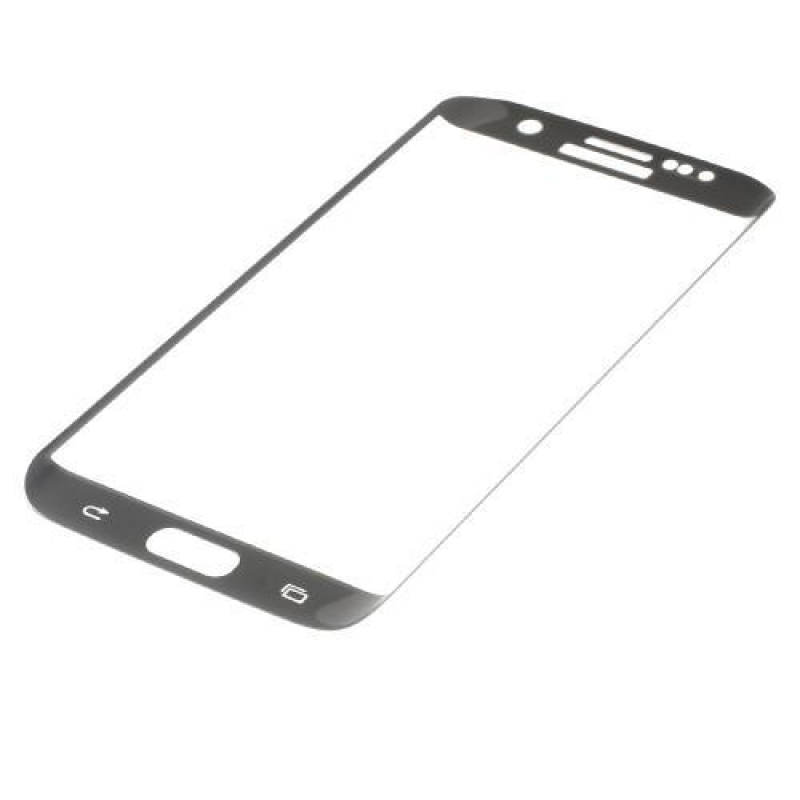 Full celoplošné tvrzené fixační sklo na displej Samsung Galaxy S7 edge - černý lem