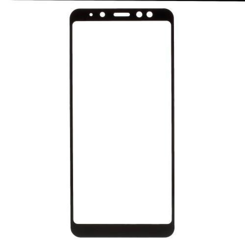 Full celoplošné tvrzené sklo na Samsung Galaxy A8 Plus (2018) - černý lem