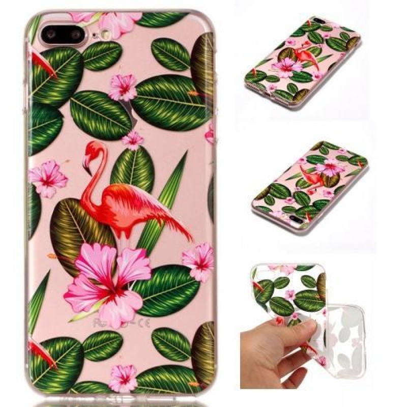 Funny gelový obal na iPhone 8 Plus a iPhone 7 Plus - plameňák