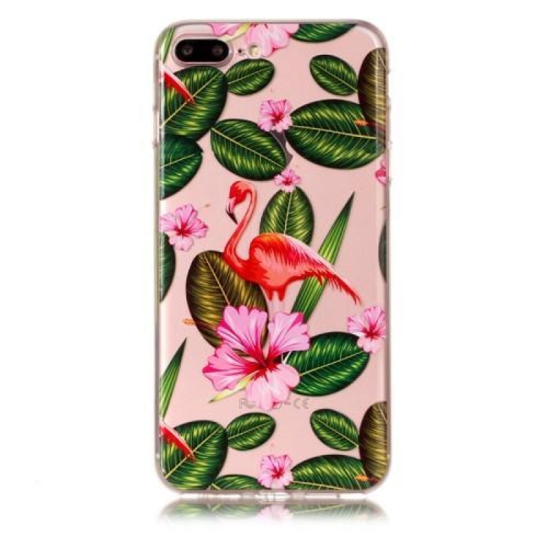 Funny gelový obal na iPhone 8 Plus a iPhone 7 Plus - plameňák