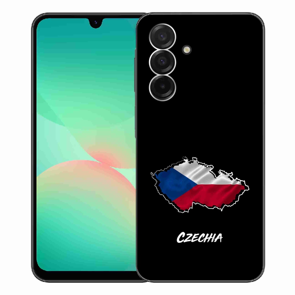 Gelový kryt mmCase na Samsung Galaxy A26 5G - Czechia černé pozadí