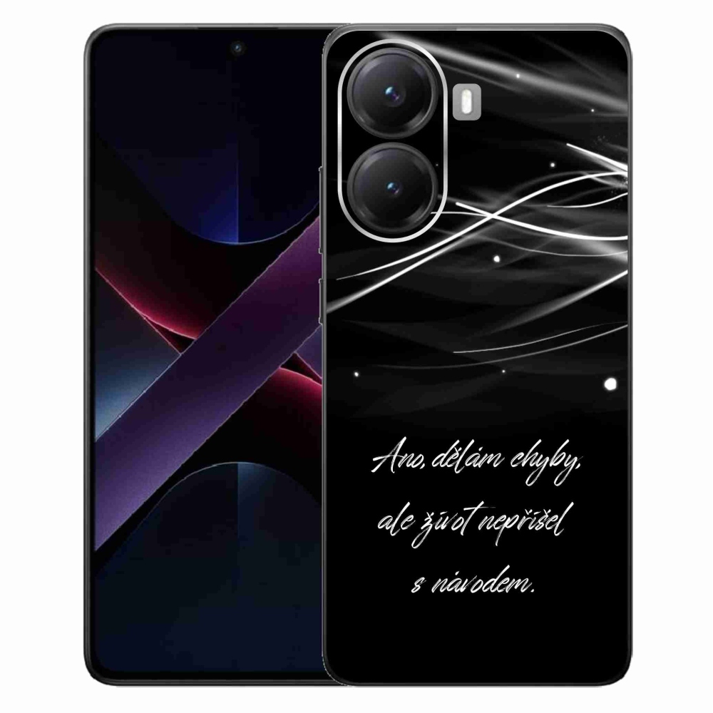 Gelový kryt mmCase na Xiaomi Poco X7 Pro 5G - citát černé pozadí