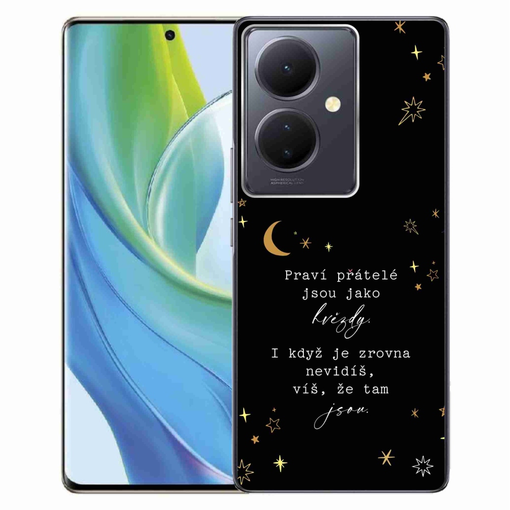 Gelový kryt mmCase na Vivo V29 Lite 5G - citát 6 černé pozadí