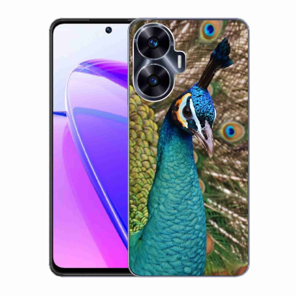 Gelový kryt mmCase na Realme C55 - páv