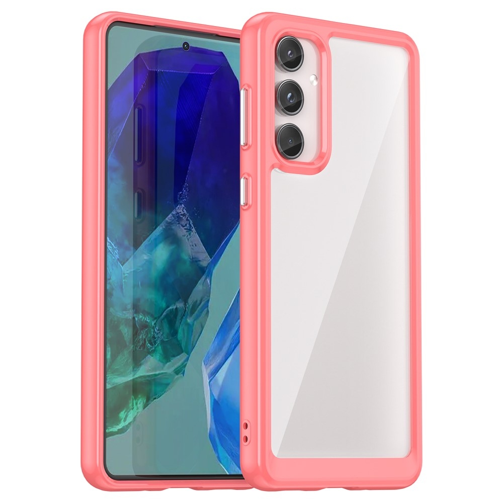 Gelový obal s pevnými zády na Samsung Galaxy M55 5G - červený