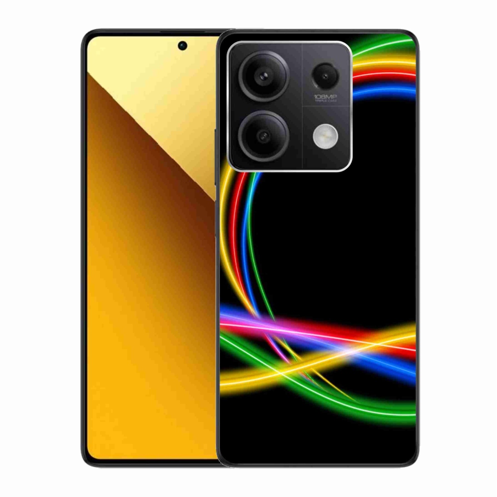 Gelový obal mmCase na Xiaomi Redmi Note 13 5G - neonové kruhy