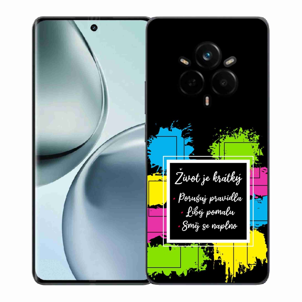 Gelový kryt mmCase na Realme 14 Pro+ 5G - citát 5 černé pozadí