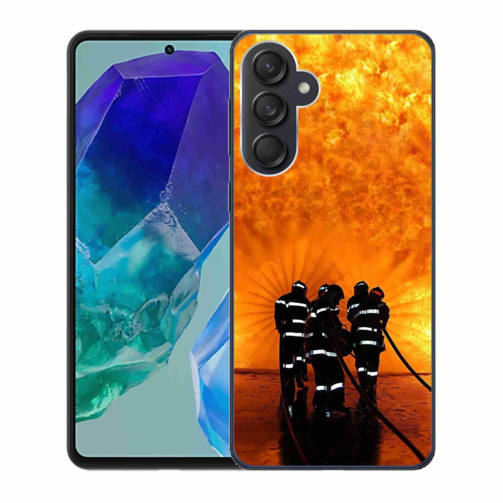 Gelový kryt mmCase na Samsung Galaxy M55 5G - požár